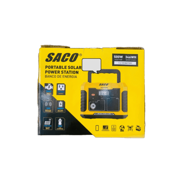 Estación de Energía 500W SACO | Fuente de Energía Portátil Compacta | Garantía de 1 Mes
