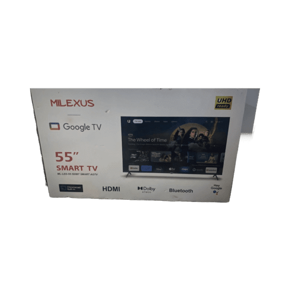 MILEXUS Smart TV 55 pulgadas, Google TV, Resolución Full HD, Conectividad HDMI y USB, Garantía 2 Meses