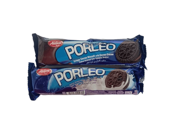 Galletas Porleo Aldiva | Sabor a Chocolate con Relleno Cremoso Tipo Oreo