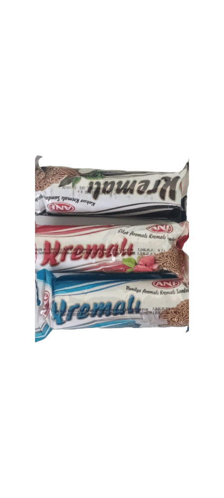 Galletas Rellenas de Crema Kremalı ANI – Sabor Delicioso, Snack Ideal para Niños y Adultos, Empaque Individual, Perfectas para Meriendas, Loncheras o Picoteo Diario