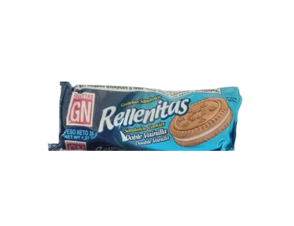 Galletas Rellenitas GN 32g – Galletas Dulces con Relleno Cremoso, Snack Práctico para Niños y Adultos, Ideal para Meriendas Escolares, Loncheras o Picoteo Diario