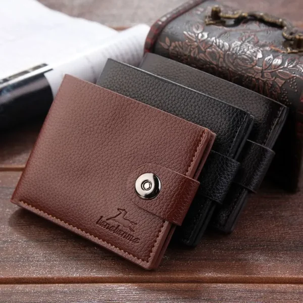 Billetera de Hombre en Cuero – Estilo Clásico, Múltiples Compartimentos para Billetes y Tarjetas, Diseño Delgado y Elegante, Ideal para Regalo