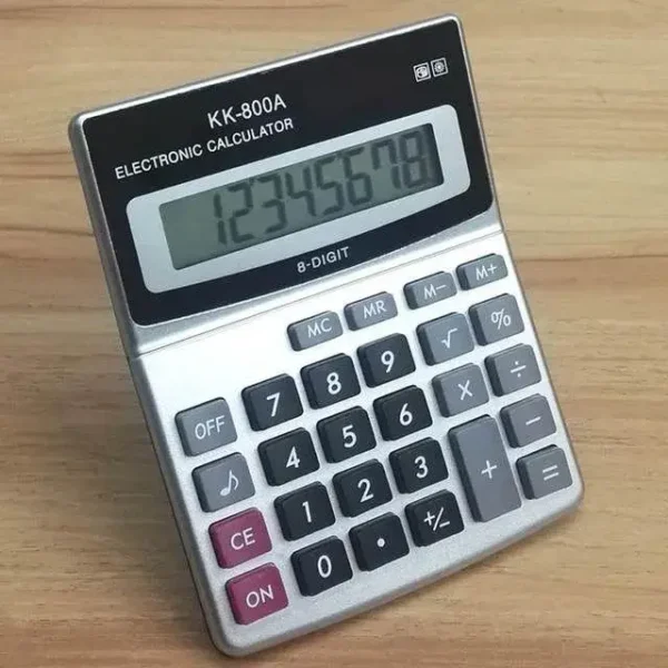 Calculadora KK-800A Portátil de Bolsillo – Pantalla de 8 Dígitos, Funciones Básicas de Oficina, Ideal para Uso Diario en el Hogar, Escuela o Trabajo