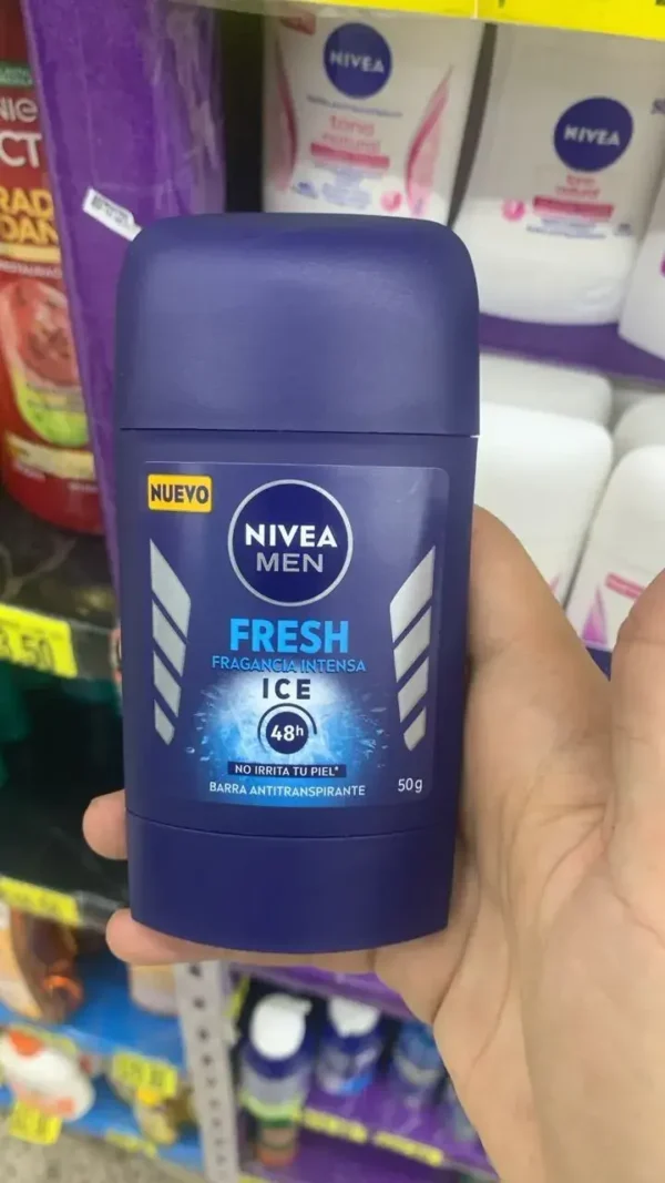 Desodorante en Pasta NIVEA MEN Fresh Ice, Protección Contra el Mal Olor y Sudor, Sensación Refrescante de Larga Duración, Cuidado Masculino, 50g