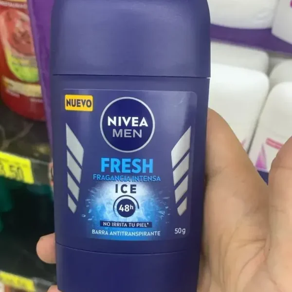 Desodorante en Pasta NIVEA MEN Fresh Ice, Protección Contra el Mal Olor y Sudor, Sensación Refrescante de Larga Duración, Cuidado Masculino, 50g