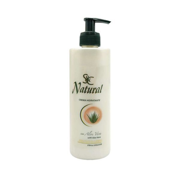 Crema Corporal Hidratante S&C Natural 400ml con Aloe Vera – Cuidado Diario para Piel Suave y Fresca – Uso Corporal y Facial