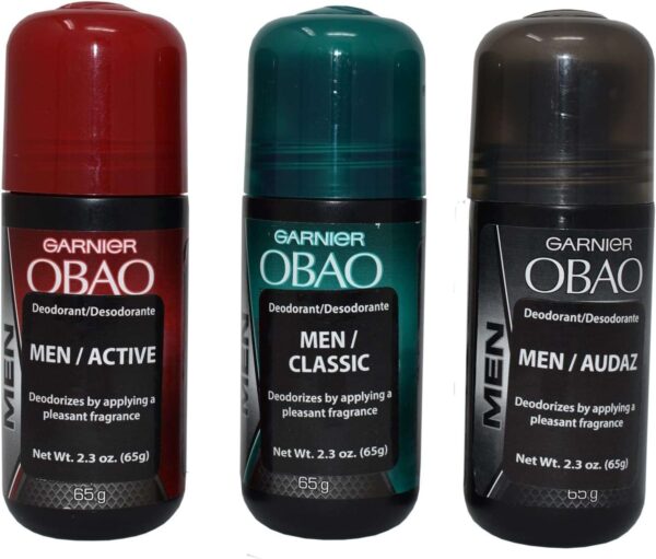 Garnier Obao Desodorante Roll-On para Hombres y Mujeres, Protección Contra el Mal Olor 48 Horas, Cuidado de la Piel Sin Alcohol – 65g