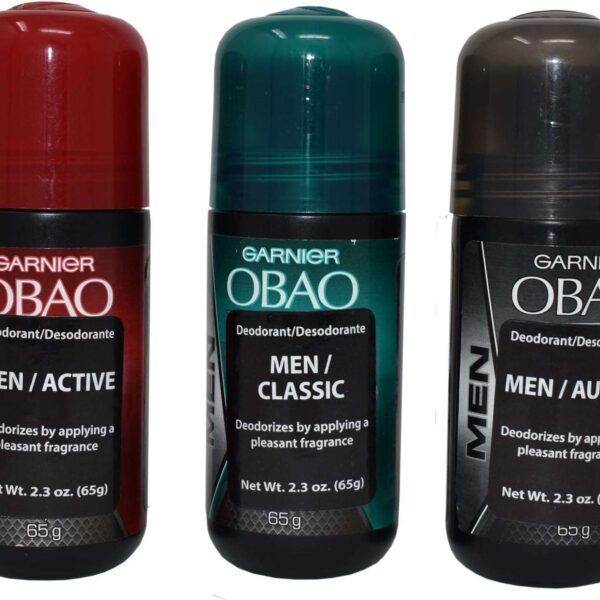 Garnier Obao Desodorante Roll-On para Hombres y Mujeres, Protección Contra el Mal Olor 48 Horas, Cuidado de la Piel Sin Alcohol – 65g