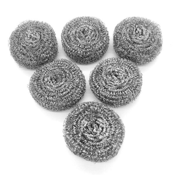 Estropajo de metal inoxidable para limpieza profunda, elimina grasa y suciedad difícil, resistente y reutilizable, ideal para ollas, sartenes y superficies duras
