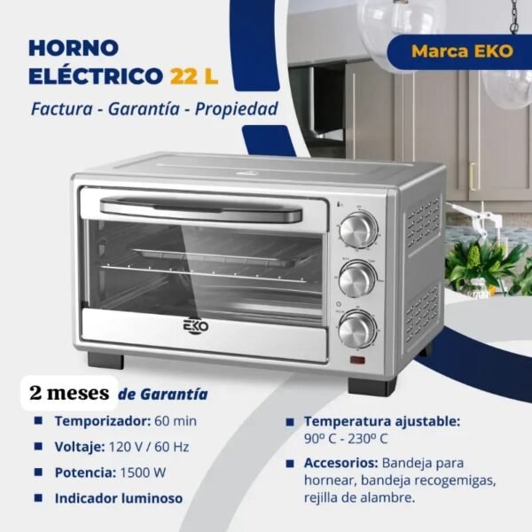 Horno eléctrico de 22lt Horno eléctrico de 22lt